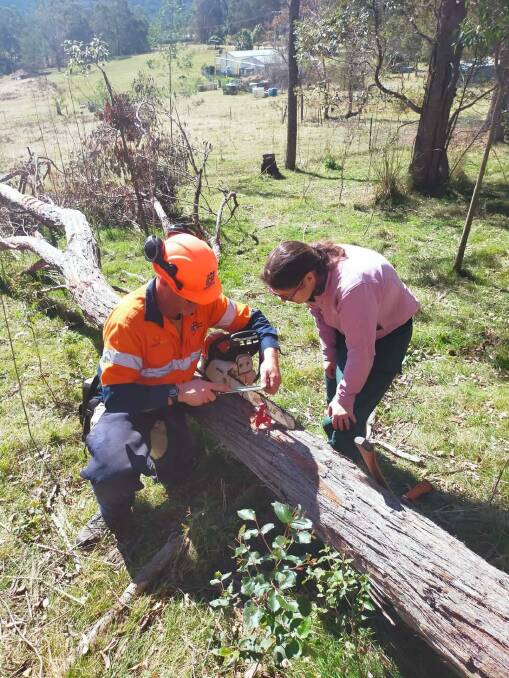 Learning the ropes: Chicks with chainsaws the empowering two day course. Photo supplied.