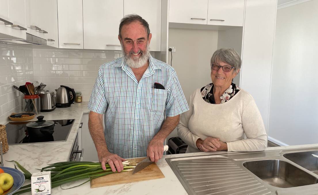 Eden Garden Lifestyle Estate first residents Gwen Hinton and Ross Ford are making use of their new space and home. Picture by Denise Dion. 