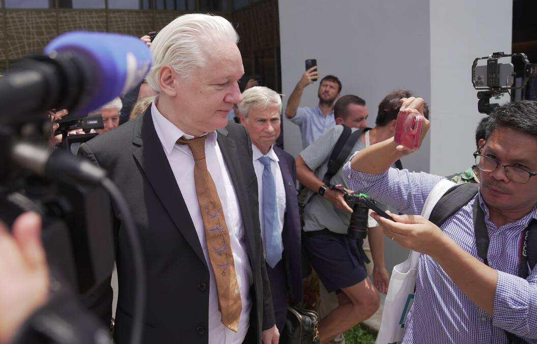 WikiLeaks founder Julian Assange leaves the United States District Court for the Northern Mariana Islands on the island of Saipan in the Northern Mariana Islands, a commonwealth of the United States, 26 June 2024. Picture by EPA/SAMANTHA SALAMON