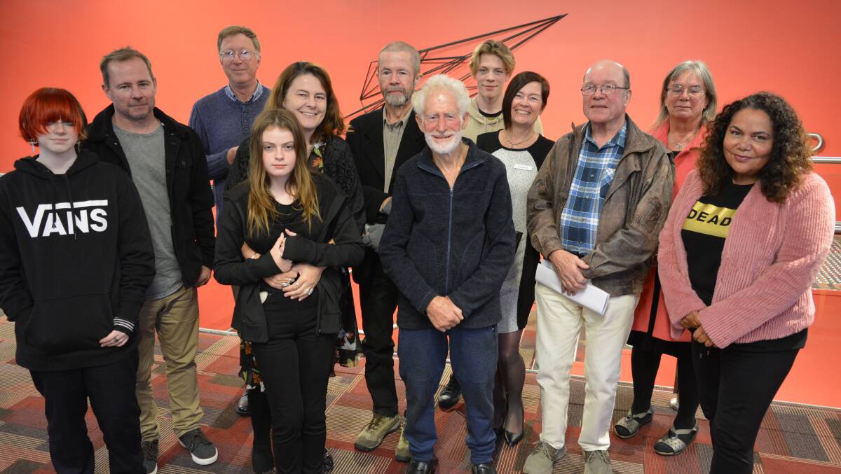 CELEBRATION OF LIFE: Anna Buck's family was joined by poet Tim Metcalf (third from left) to launch a book of her collected works on Friday evening. Photo: Ben Smyth