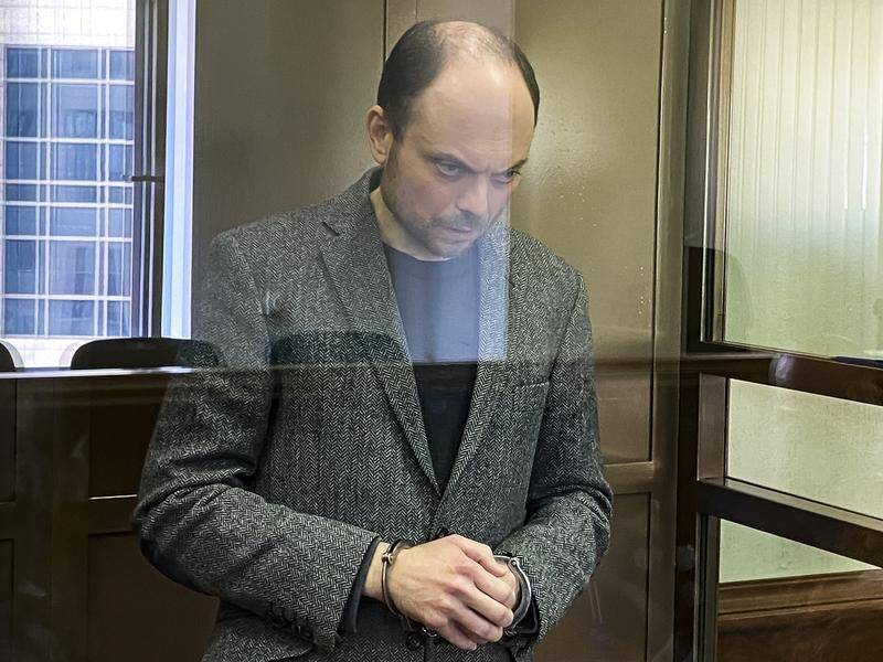 The UK sanctions those involved with the jailing of Kremlin critic Vladimir Kara-Murza. (AP PHOTO)