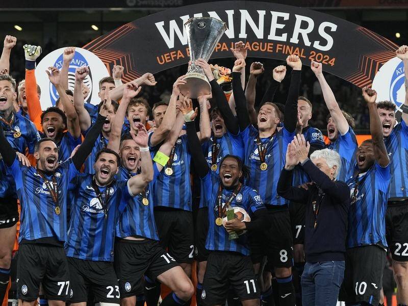 Atalanta ended a 61-year title drought by beating Bayer Leverkusen 3-0 in the Europa League final. (AP PHOTO)