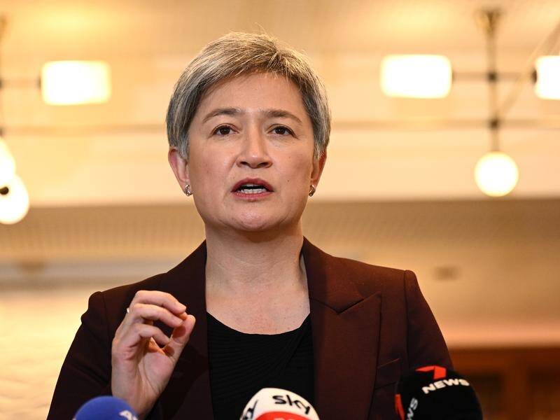 Foreign Minister Penny Wong discussed a range of issues with Chinese diplomat Wang Yi. (Dan Himbrechts/AAP PHOTOS)